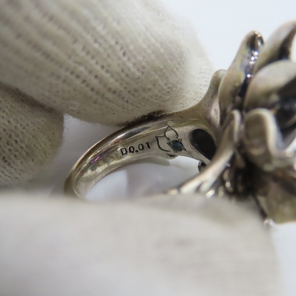 実際に弊社で買取させて頂いた【ギャラ付き】Bloody Mary/ブラッディマリー Luminescence Ring/ルミネセンス リング D0.01/7号の画像 5枚目