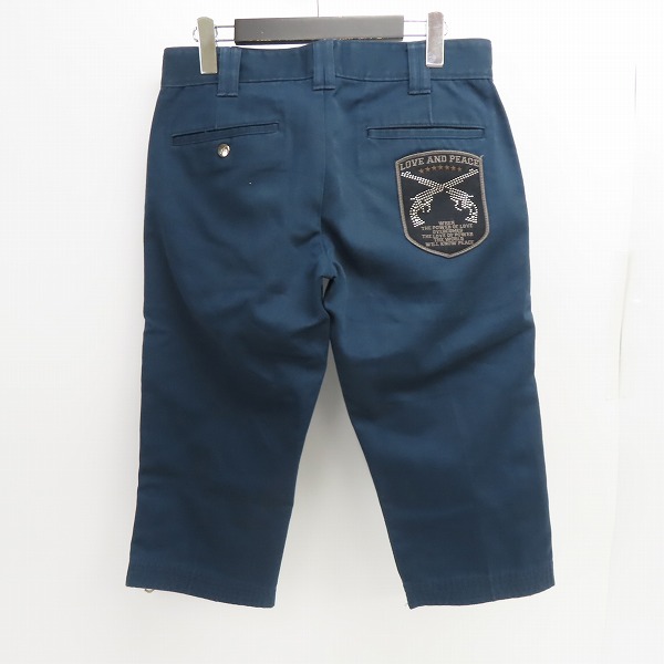 実際に弊社で買取させて頂いたroar×Dickies/ロアー×ディッキーズ ラインストーンクロスガン装飾 クロップドパンツ 10SRP-14/1の画像 1枚目