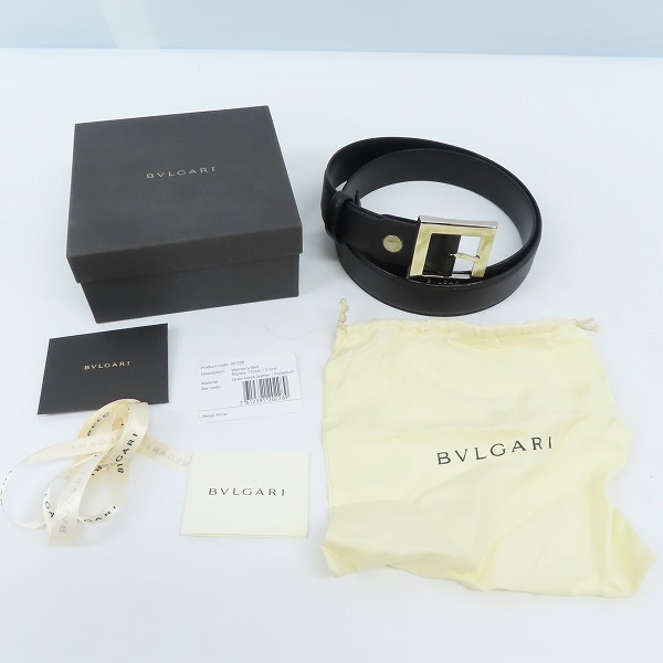 実際に弊社で買取させて頂いたBVLGARI/ブルガリ ロゴバックル レザー ベルトの画像 6枚目