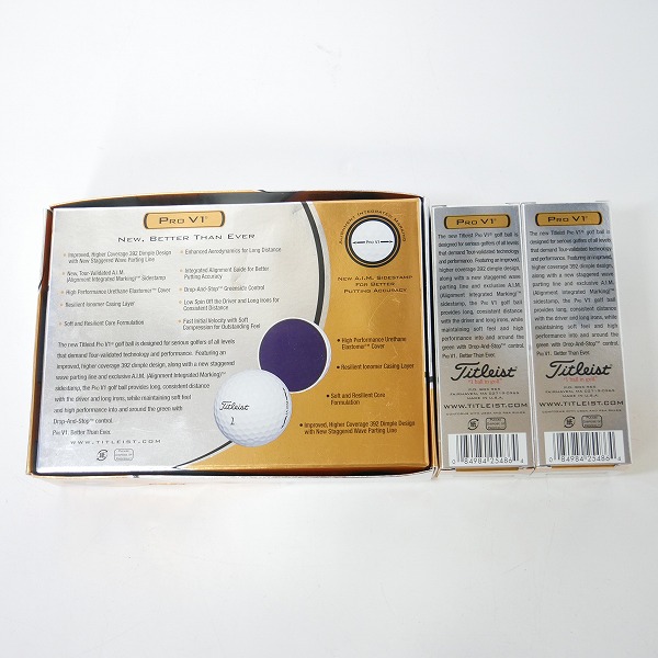 実際に弊社で買取させて頂いた【未使用/オウンネーム】Titleist/タイトリスト PRO V1 ゴルフボール 1.5ダースの画像 3枚目
