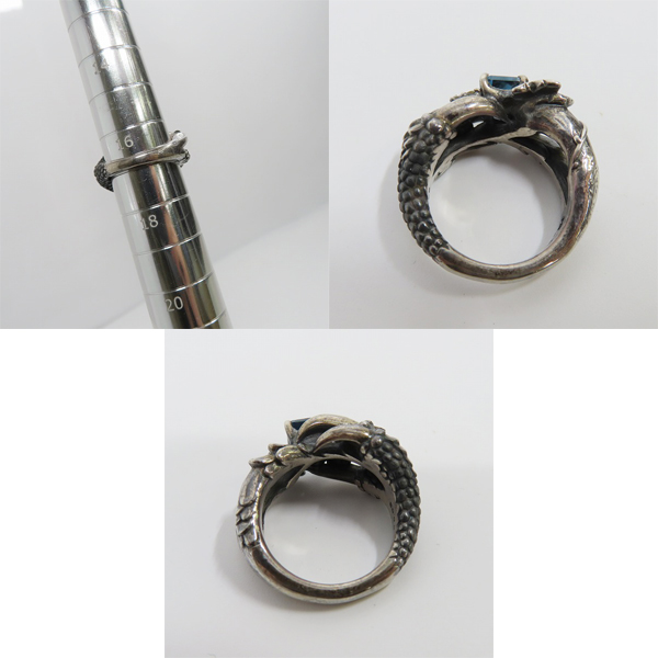 実際に弊社で買取させて頂いた【ギャラ付き】Bloody Mary/ブラッディマリー バルブリング w/ロンドン ブルートパーズ/ダイヤ 17号の画像 7枚目