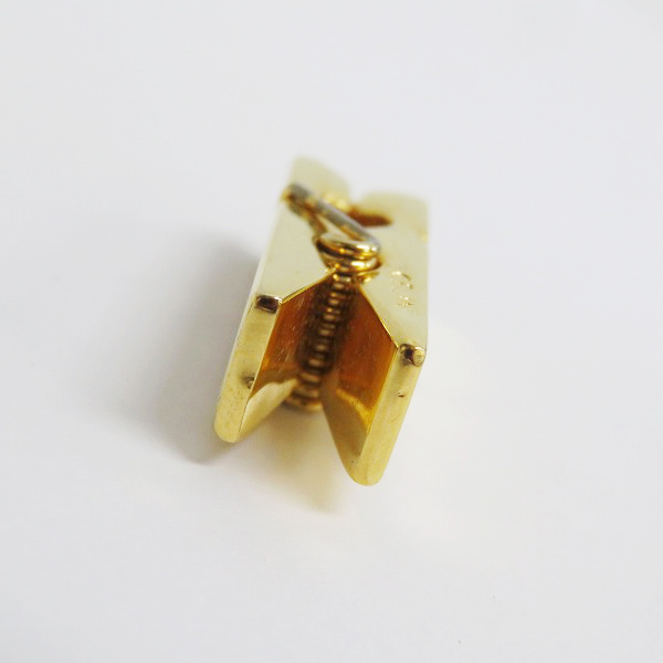 実際に弊社で買取させて頂いたCELINE/セリーヌ  ロゴ刻印 クリップ ゴールドの画像 4枚目