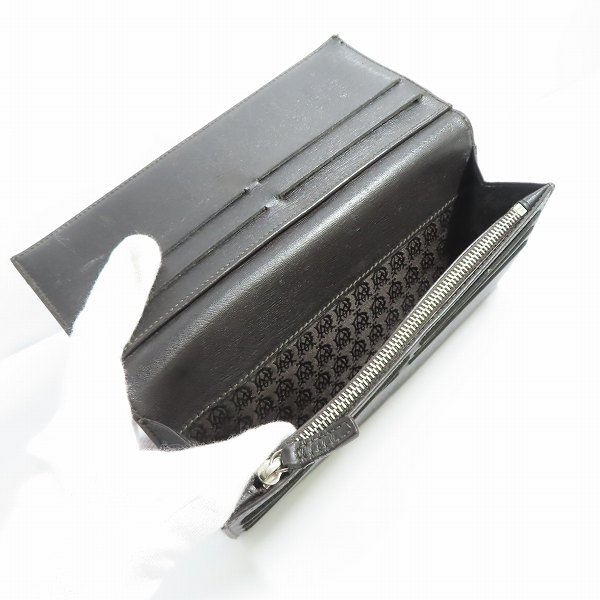 実際に弊社で買取させて頂いたdunhill/ダンヒル シルバー金具 二つ折り レザー 長財布 ウォレット の画像 3枚目