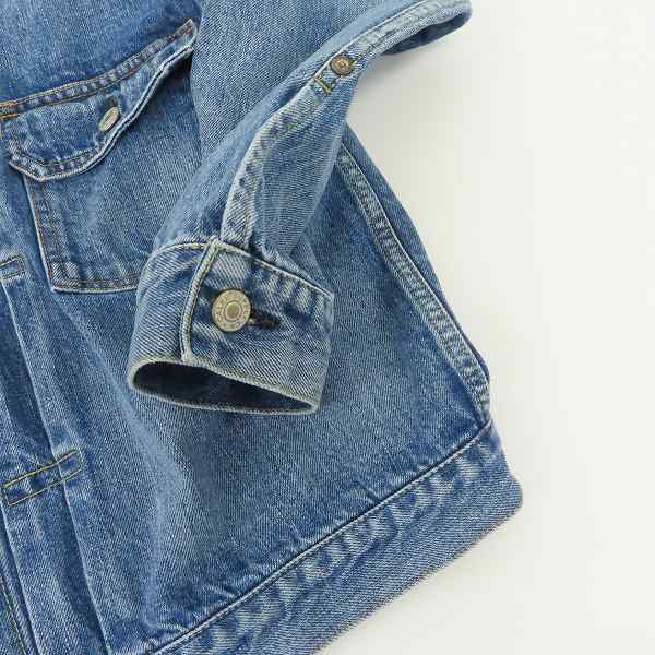 実際に弊社で買取させて頂いたCALEE/キャリー ノーカラー デニム ジャケット/Mの画像 6枚目