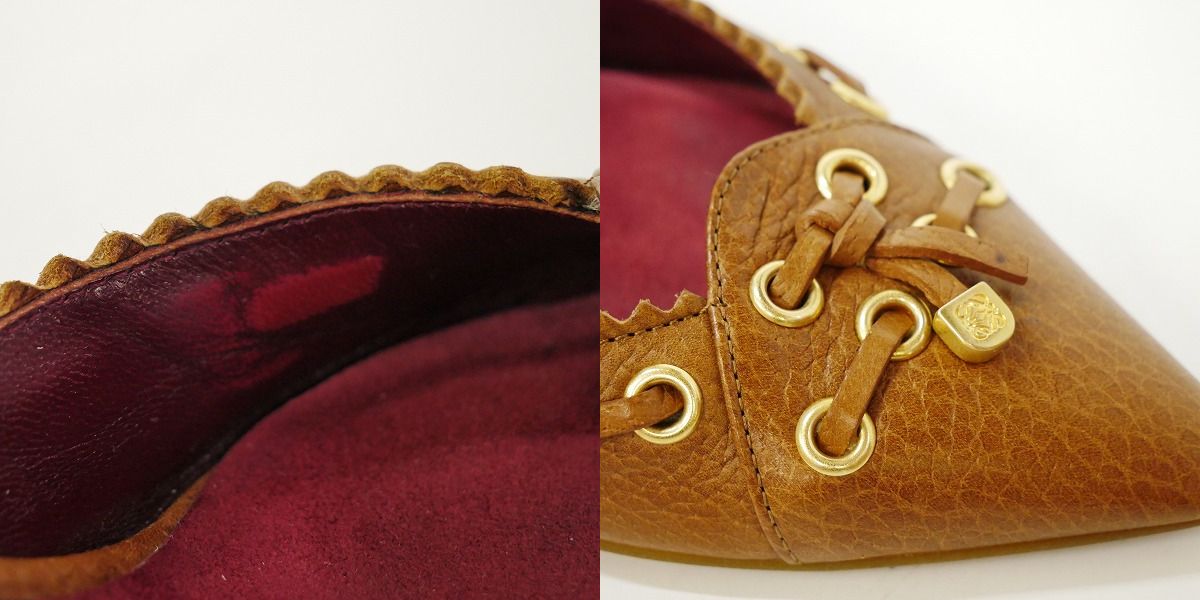 実際に弊社で買取させて頂いたLOEWE/ロエベ MID HELL MULE ミュール/ヒールシューズ 35の画像 6枚目