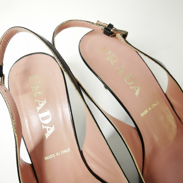 実際に弊社で買取させて頂いたPRADA/プラダ CAPRETTO BICILO レースアップ パンプス 37の画像 4枚目