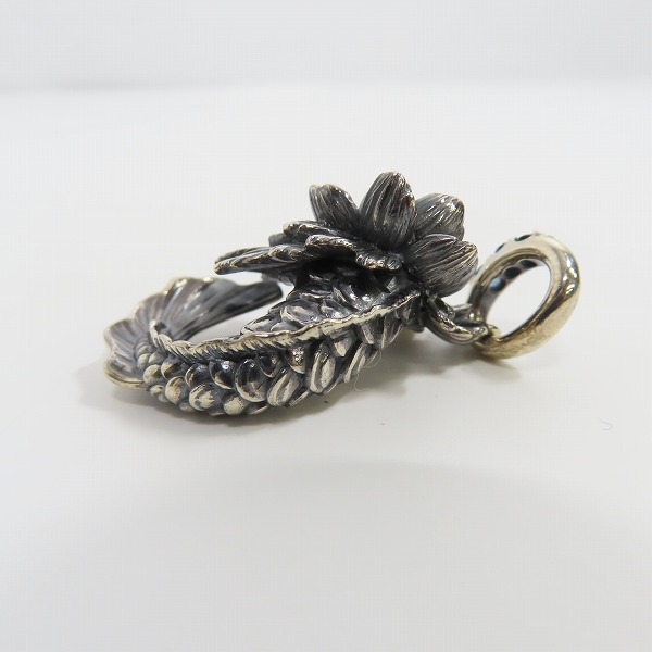 実際に弊社で買取させて頂いた【ギャラ付き】Bloody Mary/ブラッディマリー Lotus head/ロータスヘッド w/ロンドンブルートパーズ ペンダントの画像 3枚目