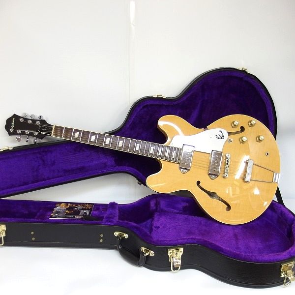 実際に弊社で買取させて頂いた★Epiphone/エピフォン Elitist 1965 Casino NAT/カジノ フルアコ エレキギター 2001年 日本製 ハードケース付