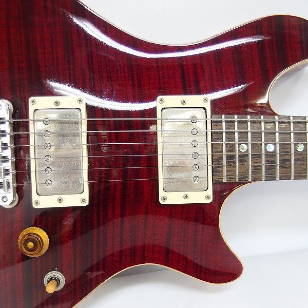 実際に弊社で買取させて頂いた★ESP/イーエスピー POTBELLY ＃DPCR/ポットベリー フィギュアドメイプルトップ エレキギター 2007年製 ハードケース付の画像 5枚目