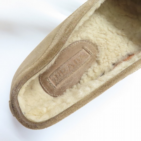 実際に弊社で買取させて頂いたPRADA/プラダ タッセル/ボア スウェードレザードライビングシューズ 1DD010/36の画像 4枚目