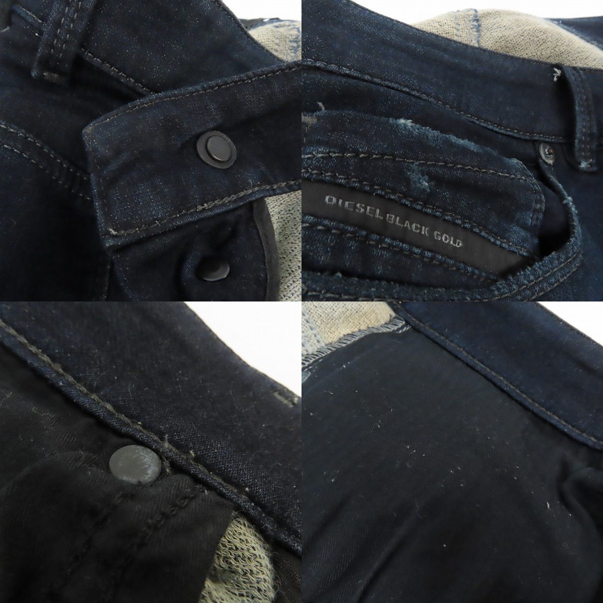 実際に弊社で買取させて頂いたDIESEL BLACK GOLD/ディーゼルブラックゴールド TYPE-247 ストレッチ デニムパンツ/ジーンズ Size：27の画像 9枚目