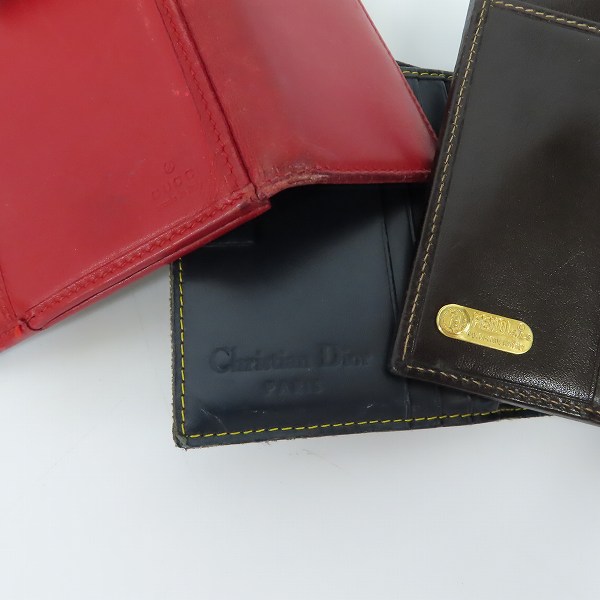 実際に弊社で買取させて頂いたグッチ/クリスチャンディオール/フェンディ ズッカ柄 レザー切替 二つ折り財布/GG柄長財布/等/3点セットの画像 4枚目