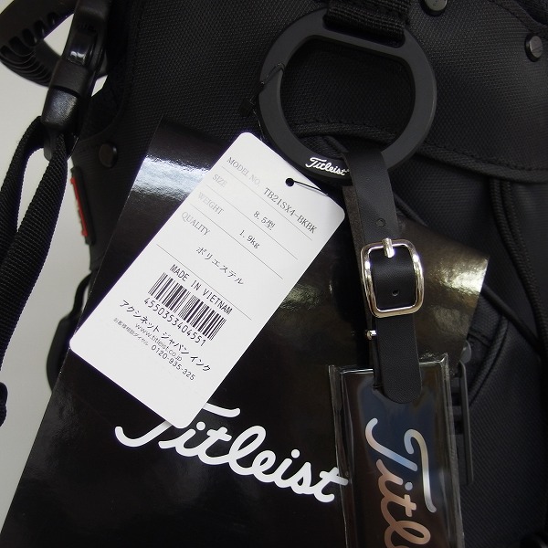 実際に弊社で買取させて頂いた【未使用】Titleist/タイトリスト Players 4/プレイヤーズ4 TB21SX4 BKBK スタンドキャディバッグ ブラックの画像 4枚目