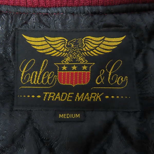 実際に弊社で買取させて頂いたCALEE/キャリー メルトン スタジャン/Mの画像 2枚目