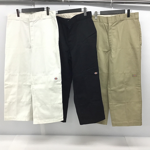 実際に弊社で買取させて頂いたDickies/ディッキーズ ワークパンツ ホワイト/ブラック/ベージュ 3点セット
