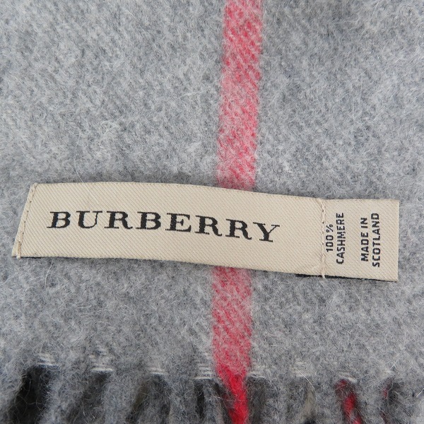実際に弊社で買取させて頂いたBURBERRY/バーバリー カシミア100% マフラーの画像 1枚目