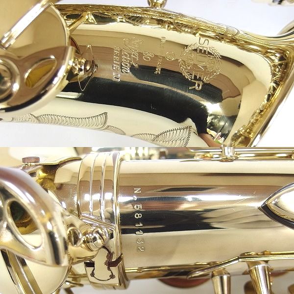 実際に弊社で買取させて頂いた★SELMER/セルマー アルトサックス SA80/Super Action 80 SERIE Ⅱ/シリーズ2 彫刻有り 58万台 ハードケース付 の画像 3枚目