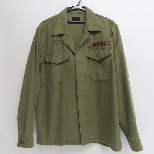 実際に弊社で買取させて頂いたアンチソーシャルソーシャルクラブ×ヒステリックグラマー 20SS ミリタリー シャツ 02201AH14/Lの画像 0枚目