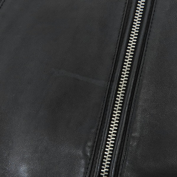 実際に弊社で買取させて頂いたHARE/ハレ シープレザー センタージップ シングルライダース ジャケット HA030088N9/Sの画像 6枚目