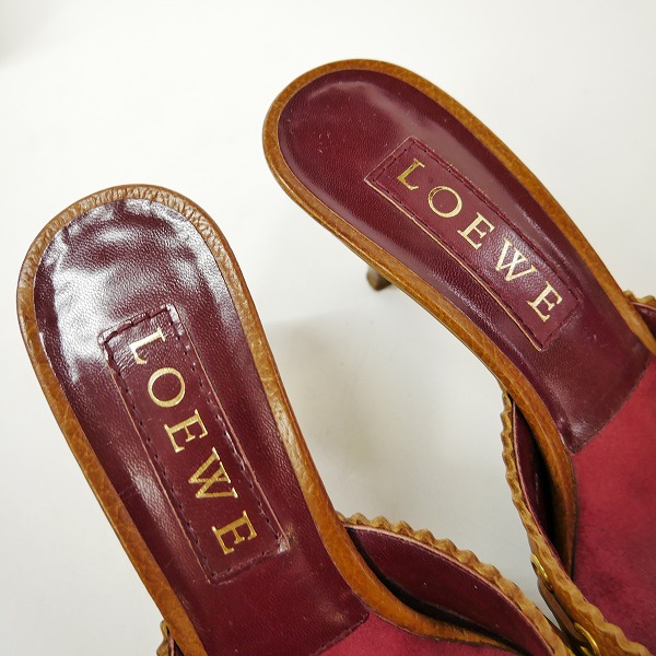 実際に弊社で買取させて頂いたLOEWE/ロエベ MID HELL MULE ミュール/ヒールシューズ 35の画像 4枚目