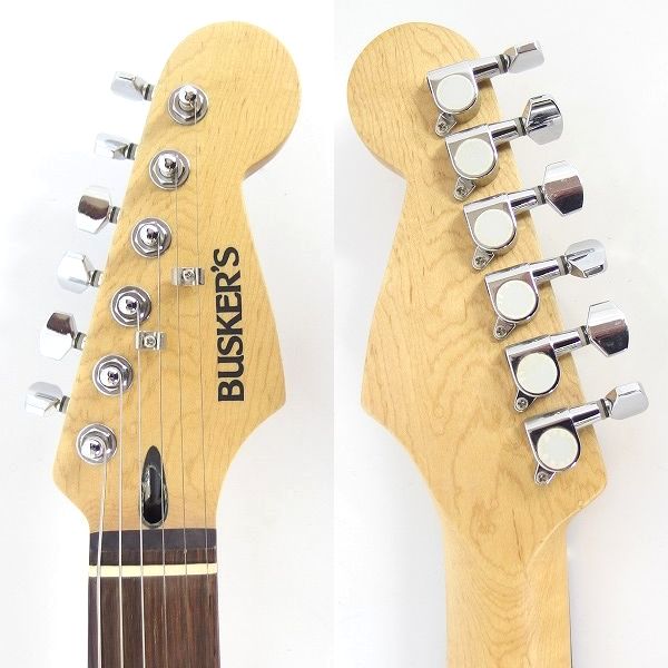 実際に弊社で買取させて頂いた★BUSKER'S/バスカーズ BSE/LPB ストラトキャスターType エレキギター ソフトケース付の画像 2枚目
