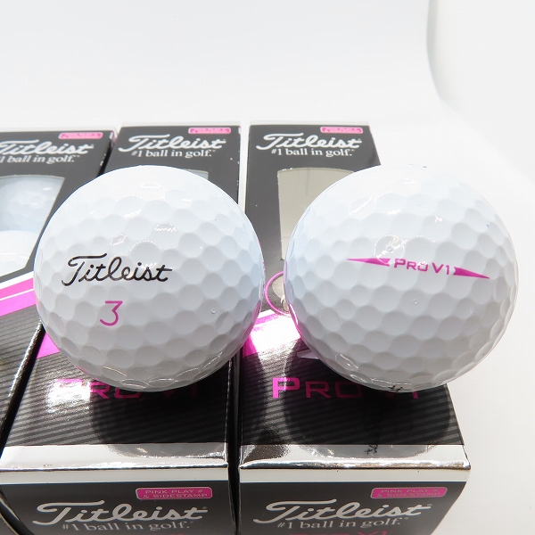 実際に弊社で買取させて頂いた【未使用】Titleist/タイトリスト  PRO V1 PINK PLAY ゴルフボール 3スリーブの画像 1枚目