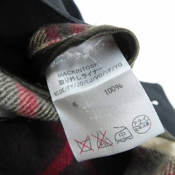 実際に弊社で買取させて頂いたMACKINTOSH LONDON/マッキントッシュ ロンドン ステンカラーコート スコットランド製 34の画像 6枚目