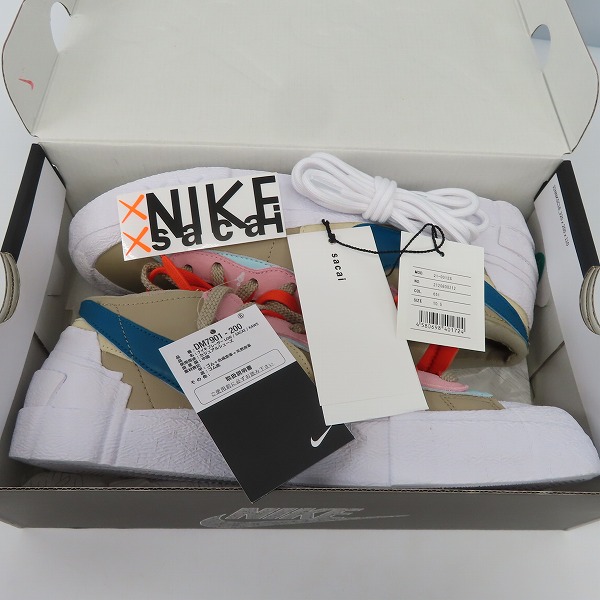 実際に弊社で買取させて頂いた【未使用】NIKE×SACAI×KAWS/ナイキ×サカイ×カウズ BLAZER LOW REED/ブレーザーロー リード DM7901-200/28.5の画像 6枚目