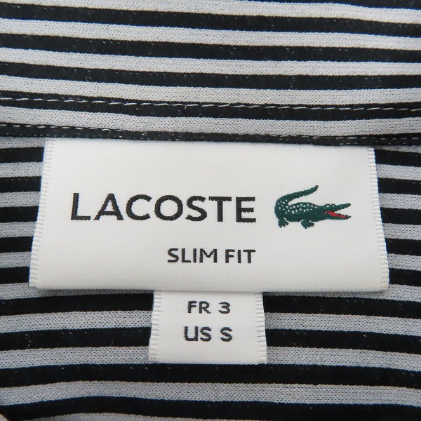 実際に弊社で買取させて頂いたLACOSTE/ラコステ COOL MAX ストライプボタンダウンシャツ PH776EL/Sの画像 2枚目