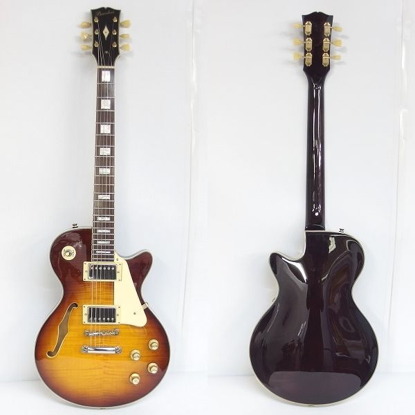 実際に弊社で買取させて頂いた★Bacchus/バッカス BLH-80FM SB セミアコType レスポールシェイプ エレキギター ギグケース付の画像 1枚目