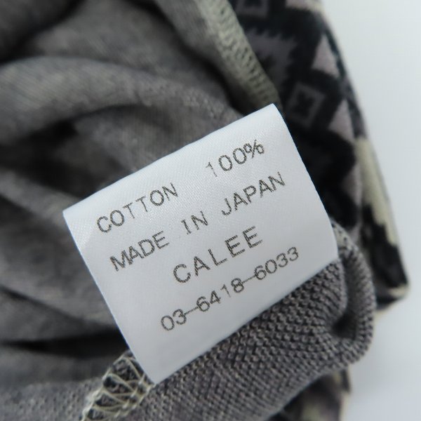実際に弊社で買取させて頂いたCALEE/キャリー 総柄 ニット 長袖カットソー/Mの画像 3枚目