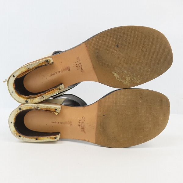 実際に弊社で買取させて頂いた【ジャンク】CELINE/セリーヌ ローヒール サンダル/35の画像 2枚目