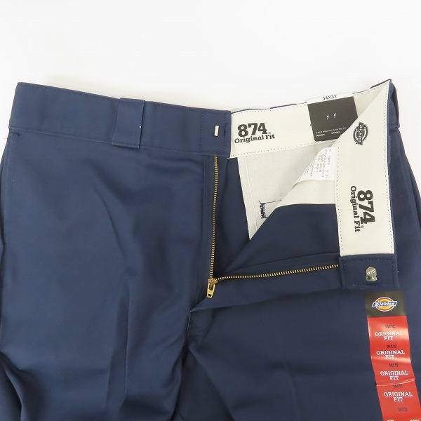 実際に弊社で買取させて頂いた【未使用】Dickies×East L.a./ディッキーズ 874 Original Fit クロスボーン ワークパンツ W5417J9 34×32の画像 4枚目