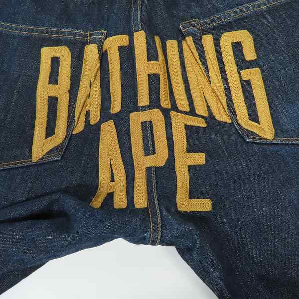 A BATHING APE アベイシングエイプ ロゴペイントデニム/M A BATHING APE/アベイシングエイプ ヒップ刺繍 デニムパンツ Nov253978
