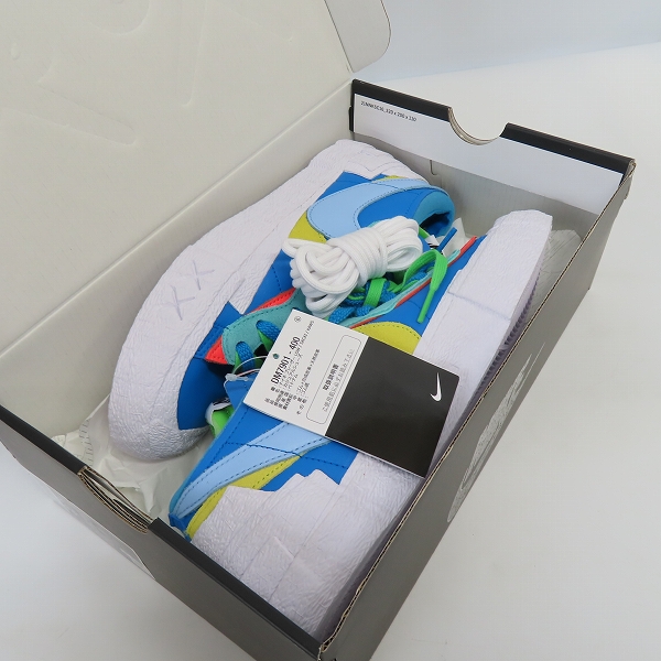 実際に弊社で買取させて頂いた【未使用】KAWS×sacai×NIKE/カウズ×サカイ×ナイキ Blazer Low DM7901-400/26の画像 8枚目