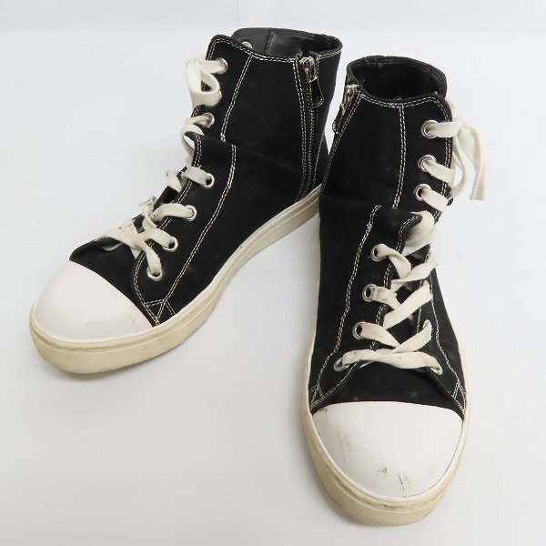 実際に弊社で買取させて頂いたMIHARA YASUHIRO/ミハラヤスヒロ ハイカット スニーカー サイドジップ 73270100/41