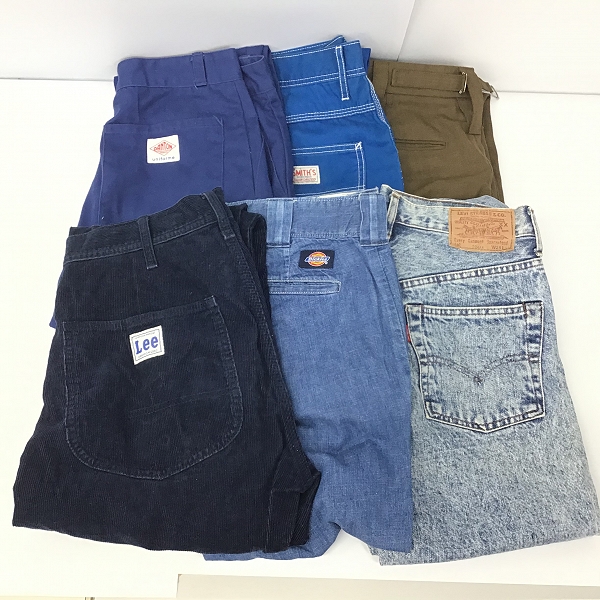 実際に弊社で買取させて頂いた【おまとめ品】リーバイス/リー/ダントン/ディッキーズ/スミス 他 デニムパンツ/コーデュロイパンツ/ペインターパンツ 等