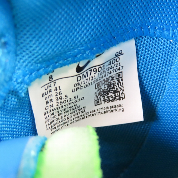 実際に弊社で買取させて頂いた【未使用】KAWS×sacai×NIKE/カウズ×サカイ×ナイキ Blazer Low DM7901-400/26の画像 5枚目