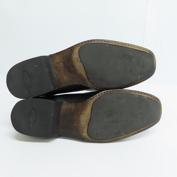 実際に弊社で買取させて頂いたMAGNANNI/マグナーニ レザー スリッポン シューズ ブラック 9525/40の画像 2枚目