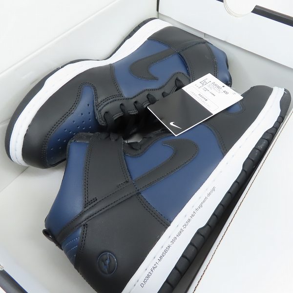 実際に弊社で買取させて頂いた【未使用】NIKE×FRAGMENT DESIGN/ナイキ×フラグメントデザイン DUNK HI/F ダンク DJ0383-400/28.5の画像 7枚目