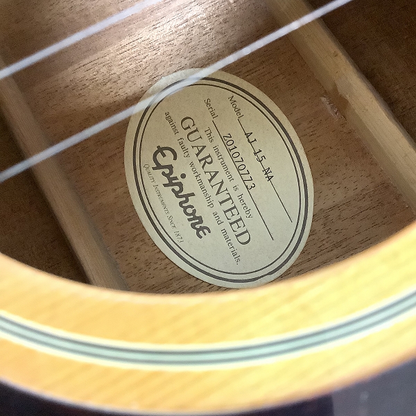 実際に弊社で買取させて頂いた★Epiphone/エピフォン AJ15NA アコースティックギターの画像 7枚目