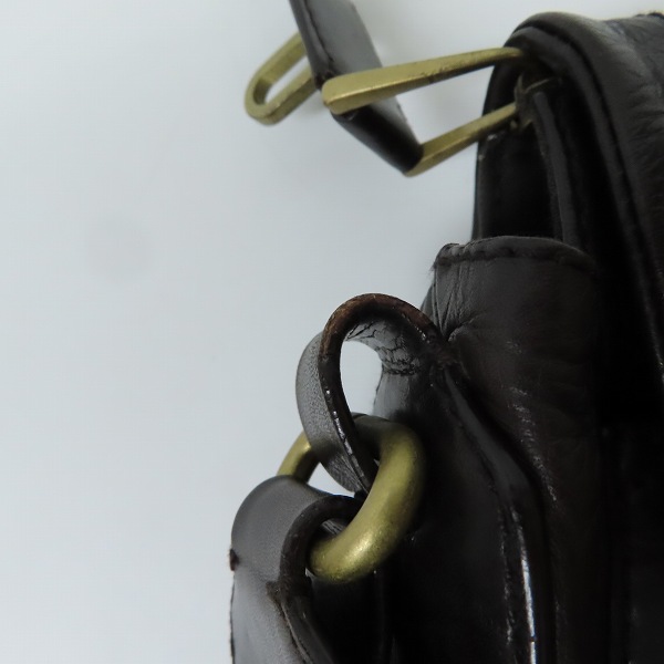 実際に弊社で買取させて頂いたBALLY/バリー レザー ショルダーバッグ ダークブラウンの画像 8枚目