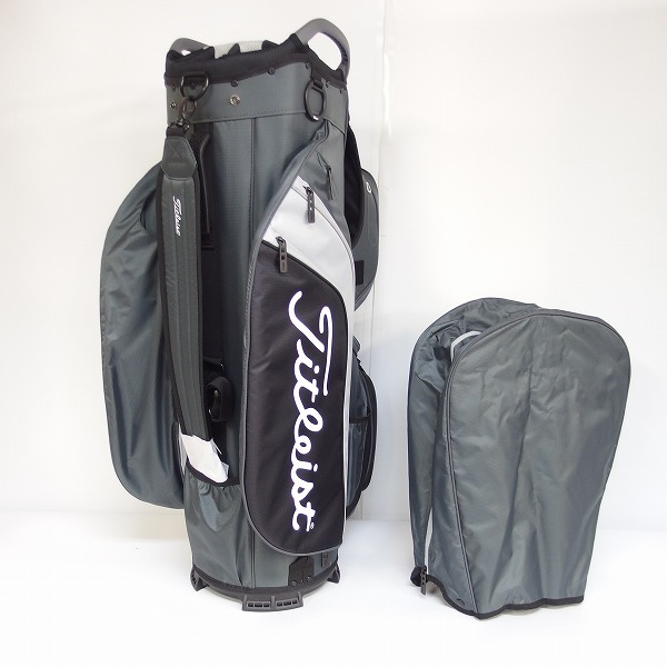 実際に弊社で買取させて頂いた【未使用】Titleist/タイトリスト カート15 TB20CT8 キャディバッグ 10型 47インチ対応 チャコール×グレーの画像 1枚目