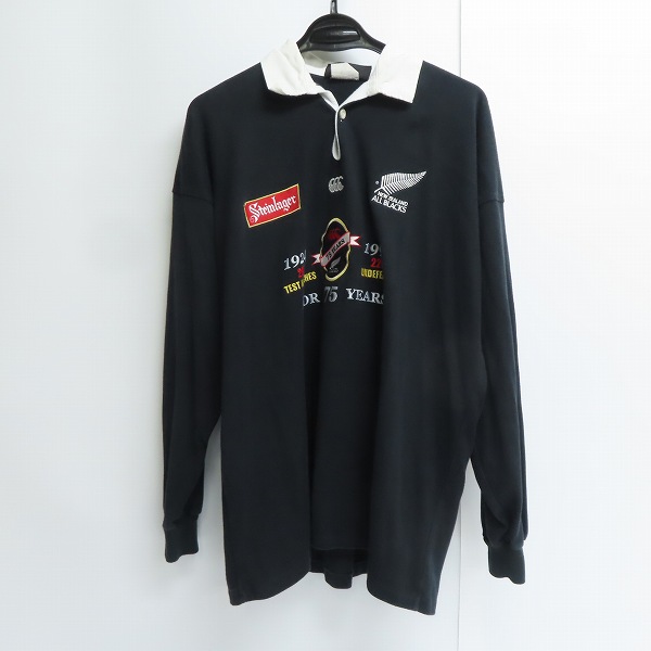 実際に弊社で買取させて頂いたCANTERBURY OF NEWZEALAND/カンタベリー オブ ニュージーランド ALL BLACKS/オールブラックス  長袖 ラガーシャツ /XL