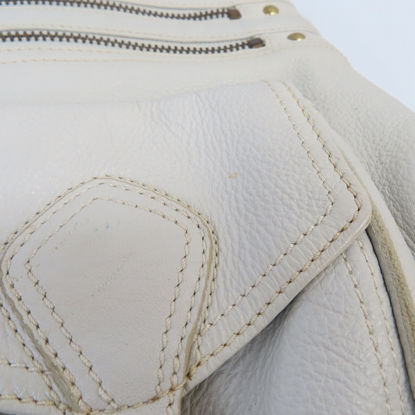 実際に弊社で買取させて頂いたMARC BY MARC JACOBS/マークバイマークジェイコブス レザーハンドバッグ ホワイトの画像 5枚目