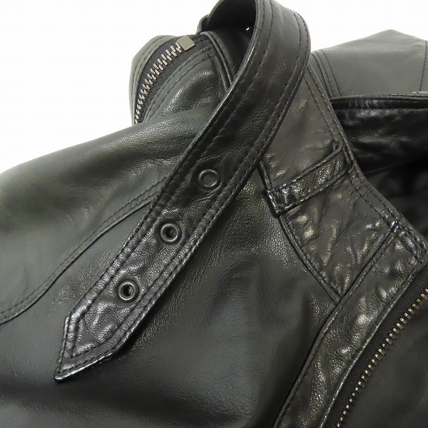 実際に弊社で買取させて頂いたBlackbarrett/ブラックバレット シングルライダースジャケット 羊革/1の画像 5枚目