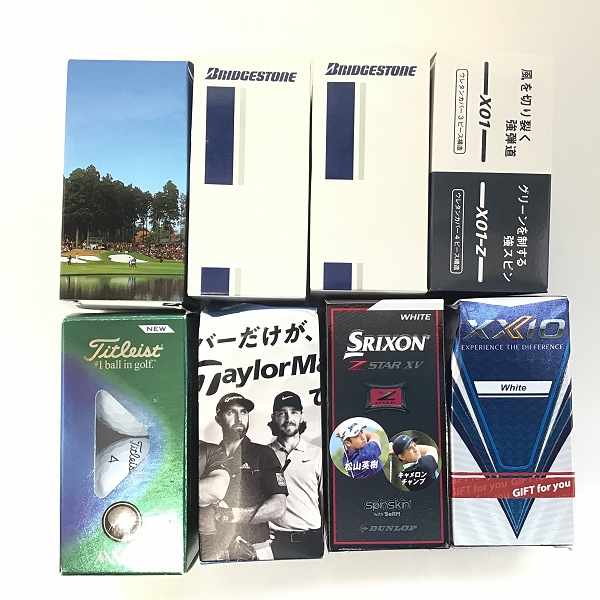 実際に弊社で買取させて頂いた【未使用/オウンネーム含む】Titleist/タイトリスト BRIDGESTONE/ブリヂストン SRIXON/スリクソン 他 ゴルフボール 計1.3ダース