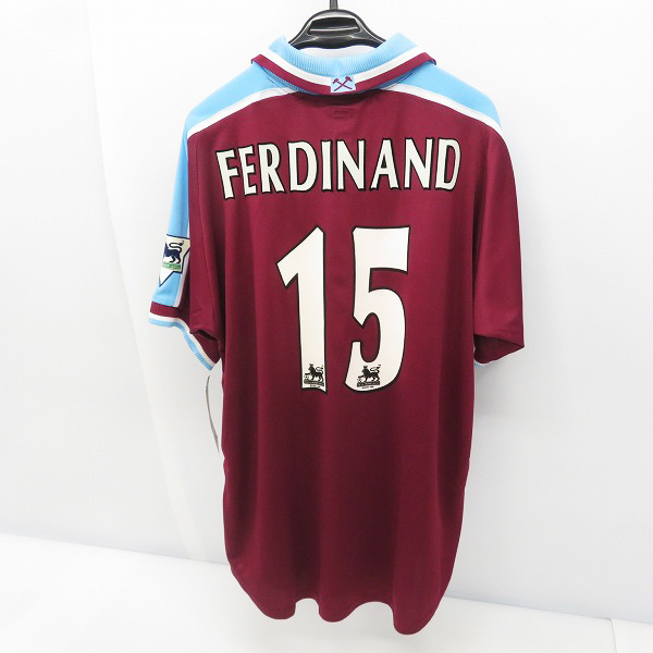 実際に弊社で買取させて頂いたFILA/フィラ ウェストハム・ユナイテッドFC 99/01 ホーム ユニフォーム #15 ファーディナンド/Lの画像 1枚目