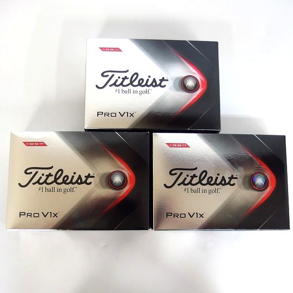実際に弊社で買取させて頂いた【未使用】Titleist/タイトリスト PRO V1x 2021年モデル ゴルフボール 3ダース の画像 2枚目