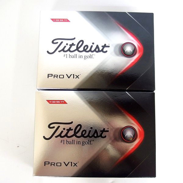 実際に弊社で買取させて頂いた【未使用】Titleist/タイトリスト PRO V1x 2021年モデル ゴルフボール 2ダース の画像 2枚目
